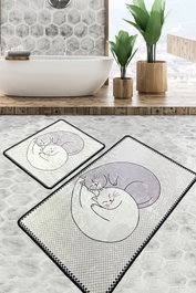 Mijölnir Katt Juego de alfombrillas de baño Multicolor 3 piezas